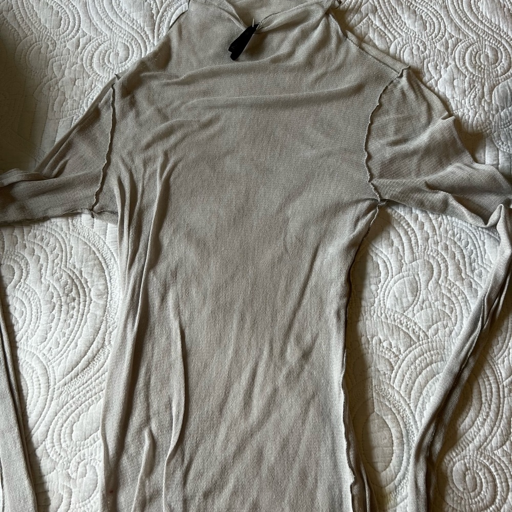 Porto size 2, long see through shirt!